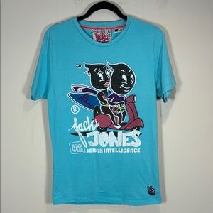 Jack & Jones Vintage Turquoise Cartoon Print Tee
